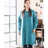 グリーン(35) | 【大きいサイズ LAVEANGE×eur3】アンゴラタッチニットチュニックワンピ… | eur3