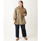 【大きいサイズ/soso×eur3】キルト切り替えチュニックブラウス | eur3 | 詳細画像11