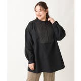 【大きいサイズ/soso×eur3】キルト切り替えチュニックブラウス | eur3 | 詳細画像13