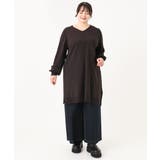 【大きいサイズ/洗える】Vネックニットチュニック | eur3 | 詳細画像21