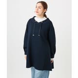 【大きいサイズ】ダンボールフーディー風チュニック | eur3 | 詳細画像1 
