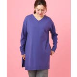 【大きいサイズ】Vネックニットチュニック | eur3 | 詳細画像1 