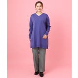 【大きいサイズ】Vネックニットチュニック | eur3 | 詳細画像2 