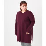 【大きいサイズ】Vネックニットチュニック | eur3 | 詳細画像4 