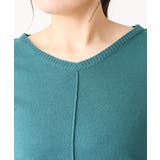 【大きいサイズ】洗えるVネックニットチュニック | eur3 | 詳細画像9