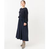 【大きいサイズ】シャーリングコンビワンピース | eur3 | 詳細画像15