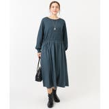 【大きいサイズ】シャーリングコンビワンピース | eur3 | 詳細画像2