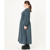 【大きいサイズ】シャーリングコンビワンピース | eur3 | 詳細画像8