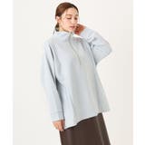 ライトブルー(50) | 【大きいサイズ】ハーフジップダンボールプルオーバー | eur3