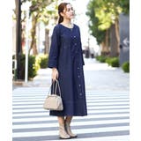 ネイビー(57) | 【大きいサイズ】パイピングワンピース | eur3