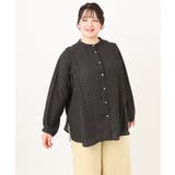 ブラック(94) | 【大きいサイズ】ポーラバンドカラーチュニック | eur3
