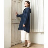 【大きいサイズ】デニムフーディ―シャツチュニック | eur3 | 詳細画像11 