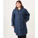 【大きいサイズ】デニムフーディ―シャツチュニック | eur3 | 詳細画像12 