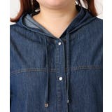 【大きいサイズ】デニムフーディ―シャツチュニック | eur3 | 詳細画像19 