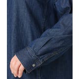 【大きいサイズ】デニムフーディ―シャツチュニック | eur3 | 詳細画像20 