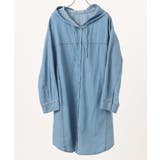 【大きいサイズ】デニムフーディ―シャツチュニック | eur3 | 詳細画像6 