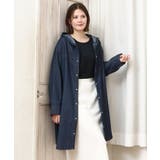 ネイビー(57) | 【大きいサイズ】デニムフーディ―シャツチュニック | eur3