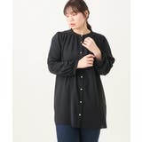 ブラック(94) | 【大きいサイズ】2WAYポーラバンドカラーブラウス | eur3