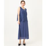 【大きいサイズ】レースブラウス×ジョーゼットスカートセットアップ | eur3 | 詳細画像1 