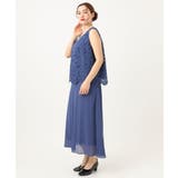 【大きいサイズ】レースブラウス×ジョーゼットスカートセットアップ | eur3 | 詳細画像10 