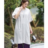 【大きいサイズ】ストライプカフタンチュニック | eur3 | 詳細画像1 