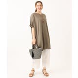 【大きいサイズ/接触冷感】カノコボクシーシルエットチュニック | eur3 | 詳細画像3 