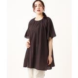 ブラウン(87) | 【大きいサイズ】インド刺繍チュニック | eur3