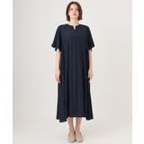 【大きいサイズ/接触冷感】バンドカラーギャザーチュニック | eur3 | 詳細画像4
