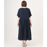 【大きいサイズ/接触冷感】バンドカラーギャザーチュニック | eur3 | 詳細画像6