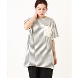 【大きいサイズ】胸ポケット付きTシャツチュニック | eur3 | 詳細画像1 