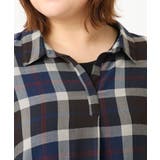 【大きいサイズ】シアーチェックシャツチュニック | eur3 | 詳細画像10 