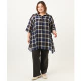 【大きいサイズ】シアーチェックシャツチュニック | eur3 | 詳細画像14 