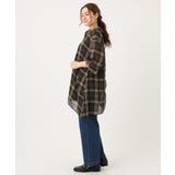 【大きいサイズ】シアーチェックシャツチュニック | eur3 | 詳細画像18 