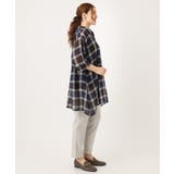 【大きいサイズ】シアーチェックシャツチュニック | eur3 | 詳細画像4 