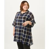 【大きいサイズ】シアーチェックシャツチュニック | eur3 | 詳細画像5 