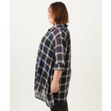 【大きいサイズ】シアーチェックシャツチュニック | eur3 | 詳細画像7 