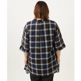 【大きいサイズ】シアーチェックシャツチュニック | eur3 | 詳細画像8 