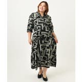 グレー(92) | 【大きいサイズ/LAVEANGE×eur3】タックワンピース | eur3