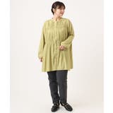 【大きいサイズ】サテンギャザーチュニック | eur3 | 詳細画像6 