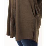 【大きいサイズ】コーデュロイフーディーシャツチュニック | eur3 | 詳細画像15 