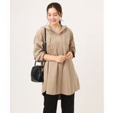 【大きいサイズ】コーデュロイフーディーシャツチュニック | eur3 | 詳細画像2 