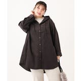 【大きいサイズ】コーデュロイフーディーシャツチュニック | eur3 | 詳細画像23 