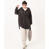 【大きいサイズ】コーデュロイフーディーシャツチュニック | eur3 | 詳細画像25 