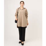 【大きいサイズ】コーデュロイフーディーシャツチュニック | eur3 | 詳細画像3 