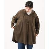 【大きいサイズ】コーデュロイフーディーシャツチュニック | eur3 | 詳細画像8 