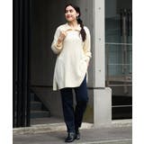 【大きいサイズ/11号サイズあり】ジッププルオーバーニットチュニック | eur3 | 詳細画像7