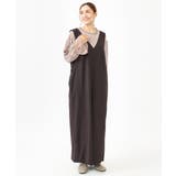 【大きいサイズ】Vネックサロペット | eur3 | 詳細画像1 