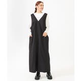 ブラック(94) | 【大きいサイズ】Vネックサロペット | eur3