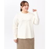 アイボリー(80) | 【大きいサイズ/a.v.v×eur3】ロゴニット | eur3