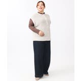 【大きいサイズ/a.v.v×eur3】ラメニットベスト×ブラウスセット | eur3 | 詳細画像17 